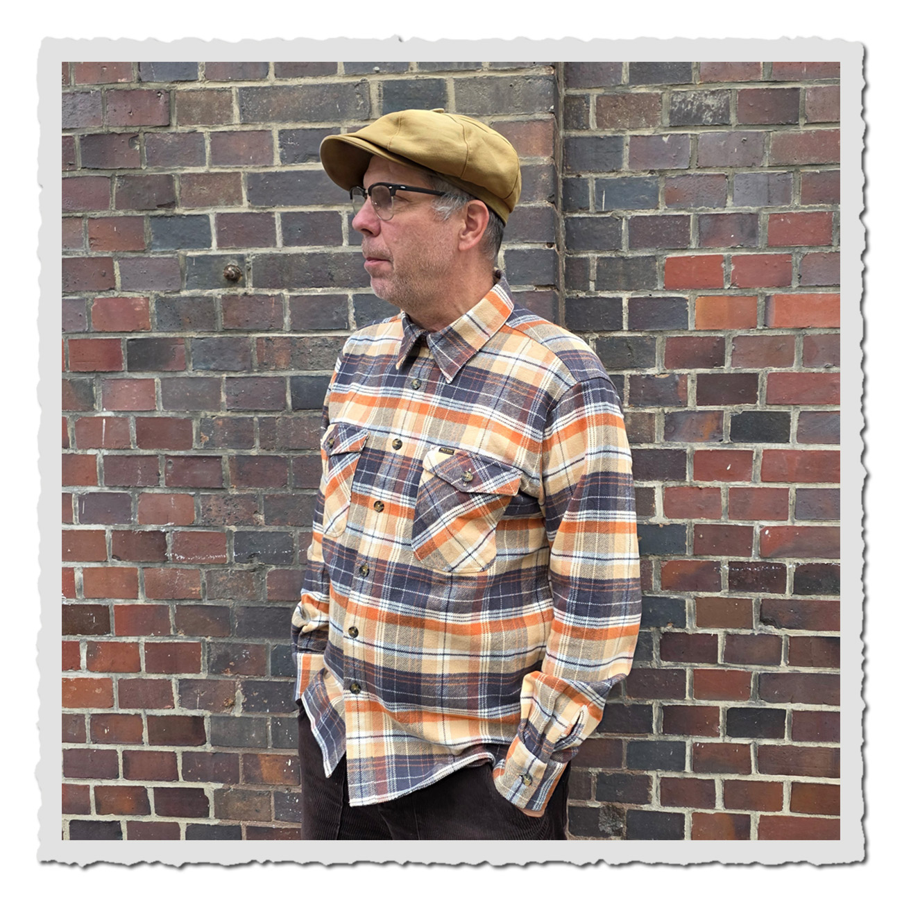 143 CPO Shirt Barrow Orange von Pike Brothers 1943 CPO Shirt Barrow Orange – klassisches Flanellhemd im Retro-Workwear-Stil